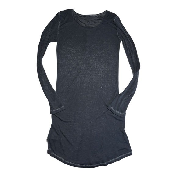 Obey Grey Long Sleeve Sheer Dress Size Small - Picture 2 of 5